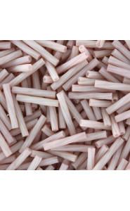 Miyuki twisted bugle beads 2x12mm Matted opaque blush TW2012-2023